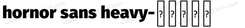 hornor sans heavy字体转换